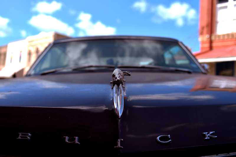 A Buick with a bad-ass rat emblem